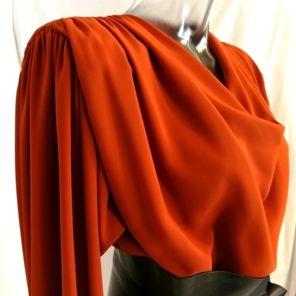 COPY - VINTAGE Grecian Cowl Neck Goddess Dress - 80s Glamour | TheStyleMinr.com - Picture 6 of 17